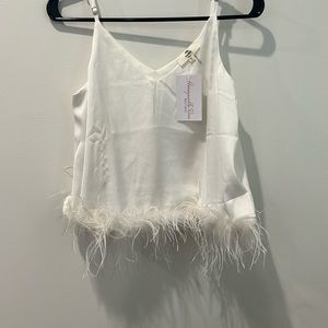 Entro feather bottom tank top
